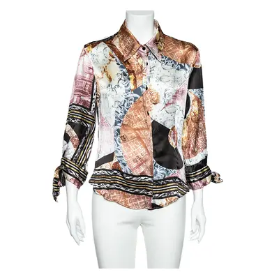 Just Cavalli Multicolor Silk Button Front Shirt