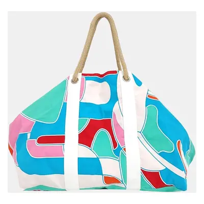 Hermes Multicolour Printed Canvas Large Drapeaux Au Vent Bag