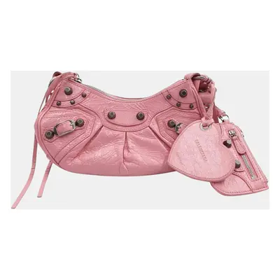 Balenciaga Pink Leather Le Cagole Shoulder Bag