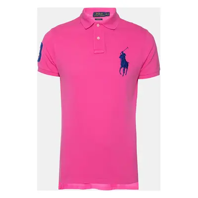 Polo Ralph Lauren Pink Cotton Pique Custom Fit Polo T-Shirt