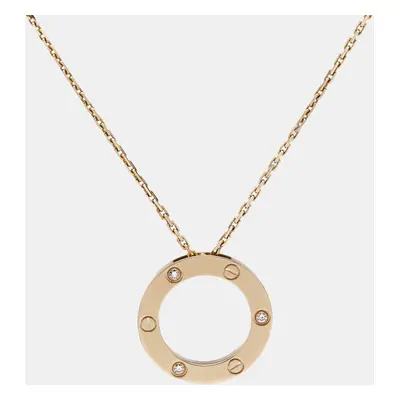 Cartier Love Diamonds 18k Rose Gold Necklace