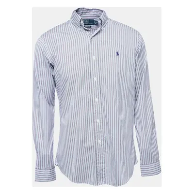 Polo Ralph Lauren Blue Striped Cotton Button Down Custom Fit Shirt