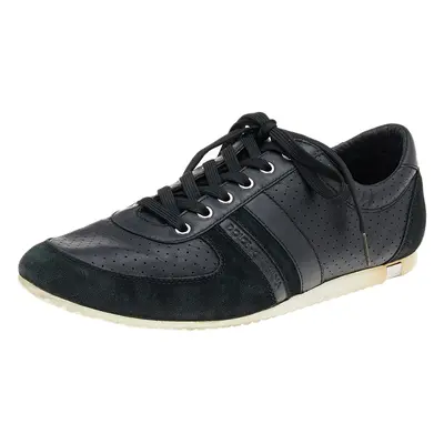 Dolce & Gabbana Black Suede And Leather Low Top Sneakers Size