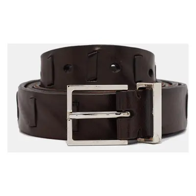 Brunello Cucinelli Brown Leather Buckle Belt