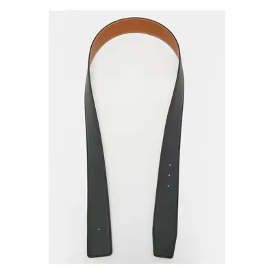 Hermes Black/Gold Epsom and Chamonix Leather Belt Strap