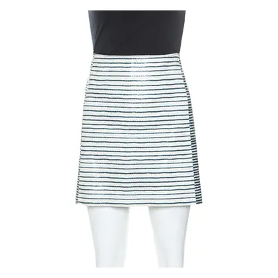 Tory Burch Bicolor Striped Leather Sorrel Skirt