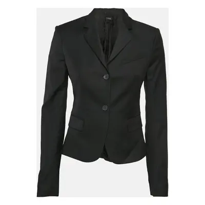 Joseph Black Wool Single Breasted Super Blazer