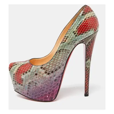 Christian Louboutin Multicolor Python Daffodile Pumps Size