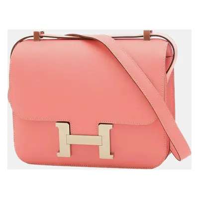 Hermes Rose Confetti Epson Constance Shoulder Bag