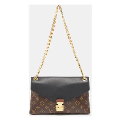 Louis Vuitton Black Monogram Canvas and Leather Pallas Chain Bag