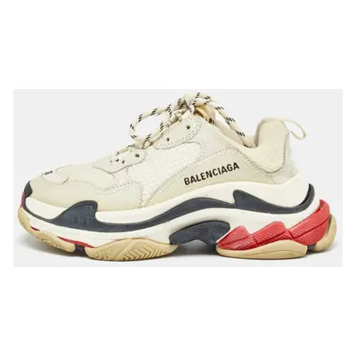 Balenciaga Multicolor Nubuck and Mesh Triple Sneakers Size