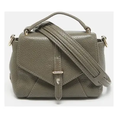 Tory Burch Grey Leather Top Handle Bag