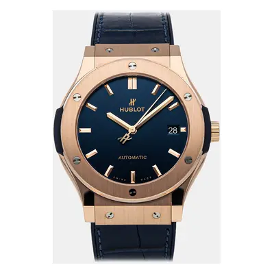 Hublot Blue 18k Rose Gold Classic Fusion 511.OX.7180.LR Automatic Men's Wristwatch mm