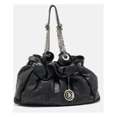 Dior Black Cannage Leather Le Trente Hobo