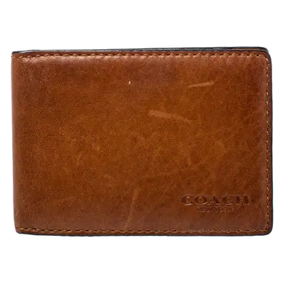 Coach Brown Leather Bifold Card Holder