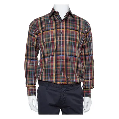 Etro Multicolor Cotton Button Front Shirt