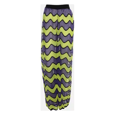 M Missoni Multicolor Knit Flare Trouser