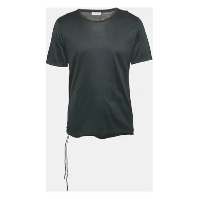 Balenciaga Black Cotton Round Neck T-Shirt