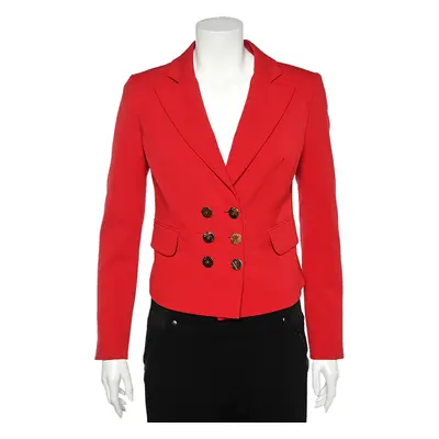 Versace Collection Red Double Breasted Blazer