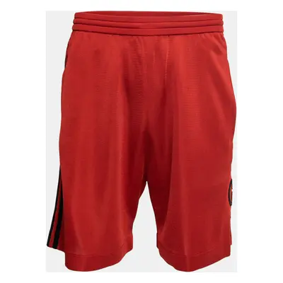 Gucci X adidas Red GG Monogram Knit Bermuda Shorts