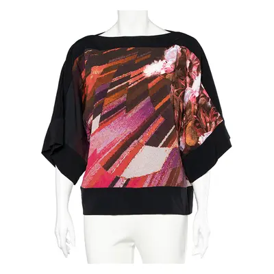 Class by Roberto Cavalli Multicolored Printed Crepe Blouse