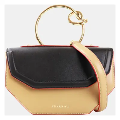 Charriol Yellow/Black Leather ZENITUDE Handbag