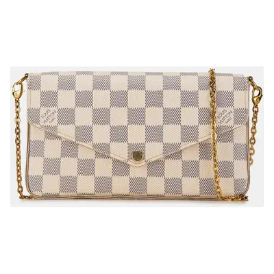 Louis Vuitton Damier Azur Pochette Felicie Chain Shoulder Bag