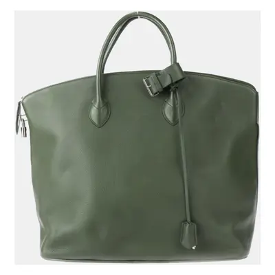 Louis Vuitton Khaki Leather GM Lockit Tote Bag