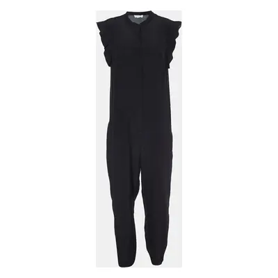 Stella McCartney Black Silk Ruffled Jumpsuit