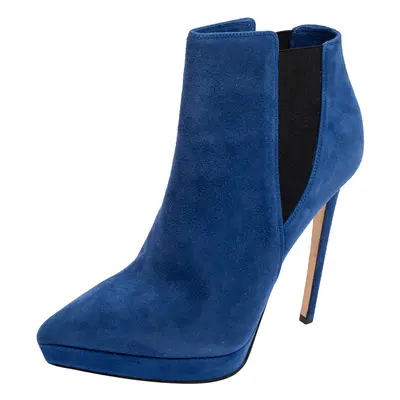 Le Silla Blue/Black Suede Elastic Band Ankle Boots Size