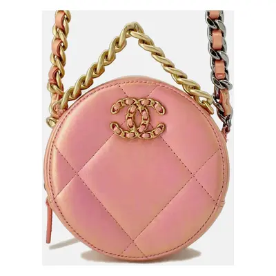 Chanel Pink Lambskin Round Shoulder bag