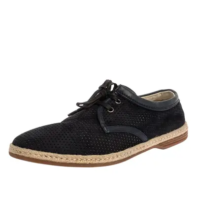 Dolce & Gabbana Blue Suede Leather Espadrille Sneakers Size