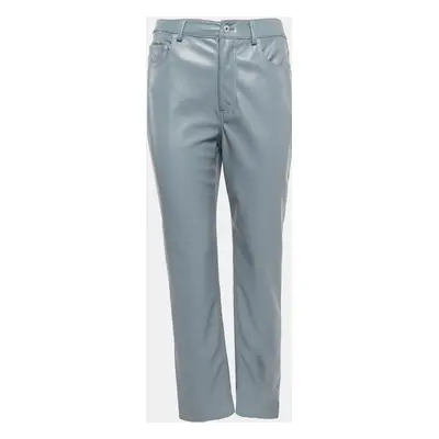 Jonathan Simkhai Grey Faux Leather Straight Leg Pants