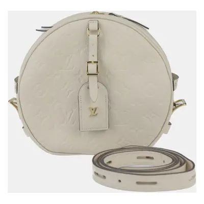 Louis Vuitton Creme Empreinte Boite Chapeau Souple MM Shoulder Bag