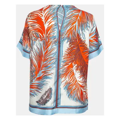 Emilio Pucci Multicolor Tropical Print Silk Top