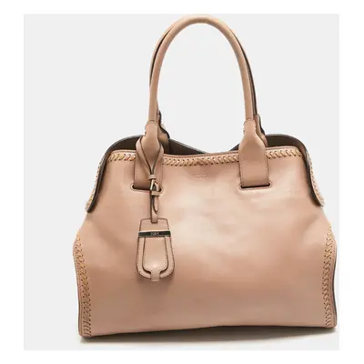 Tod's Rose Poudre Leather Cape Tote