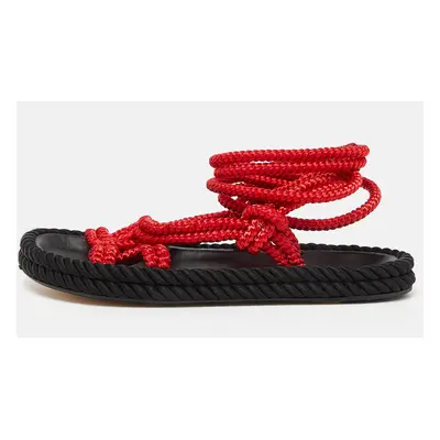 Isabel Marant Red Rope Lou Flat Sandals Size