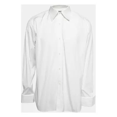 Gucci White Cotton Button Front Dress Shirt 3XL