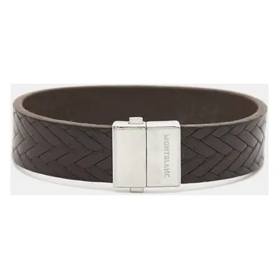 - Montblanc Brown Leather Stainless Steel Bracelet