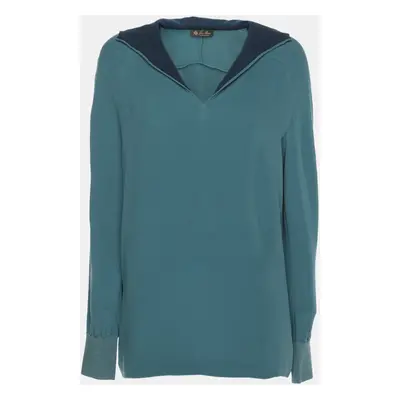 Loro Piana Blue Silk Hoodie