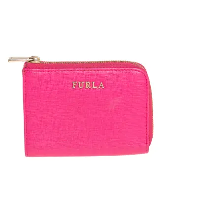 Furla Pink Leather Zip Around Wallet