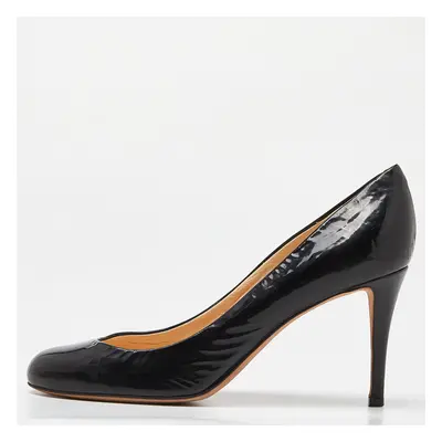 Giuseppe Zanotti Black Patent Leather Round Toe Pumps Size