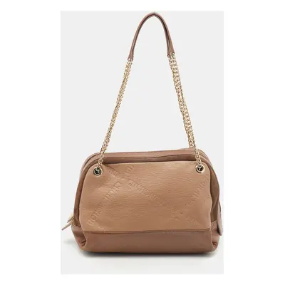 CH Carolina Herrera Brown Leather And Suede Chain Satchel