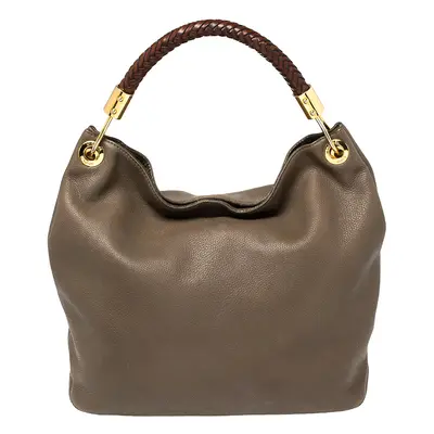 Michael Kors Dark Beige/Brown Soft Leather Skorpios Hobo