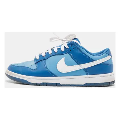 Nike Blue/White Leather Dunk Low 'University Blue Sneakers Size