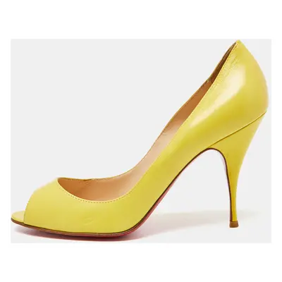 Christian Louboutin Yellow Leather Maryl Pumps Size 38.5