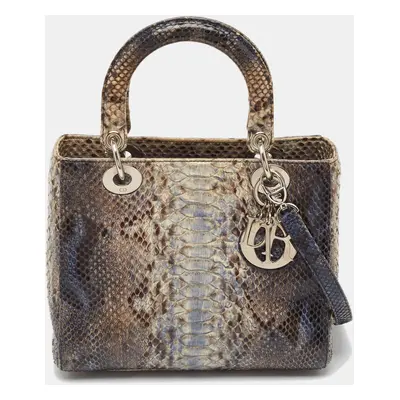 Dior Ombre Blue Python Medium Lady Dior Tote