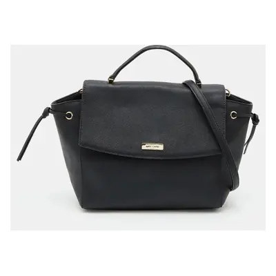 Kate Spade Black Leather Flap Top Handle Bag