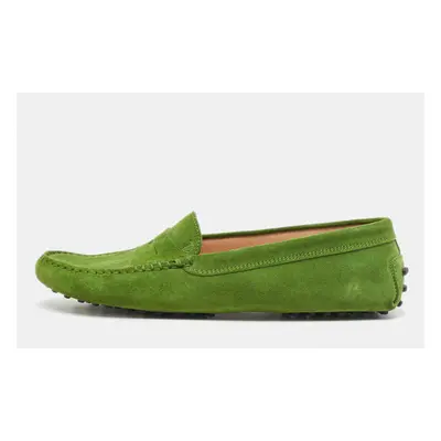 Tod's Green Suede Penny Loafers Size