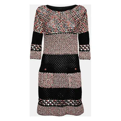 Chanel Multicolored Cotton & Silk Open Knit Dress